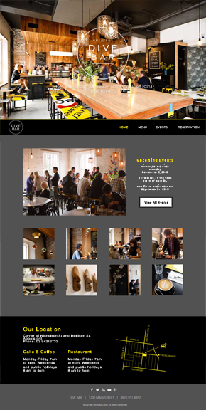 Weebly restaurant cafe website design