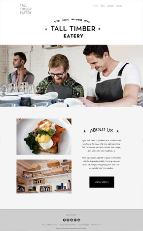 Weebly restaurant cafe website design