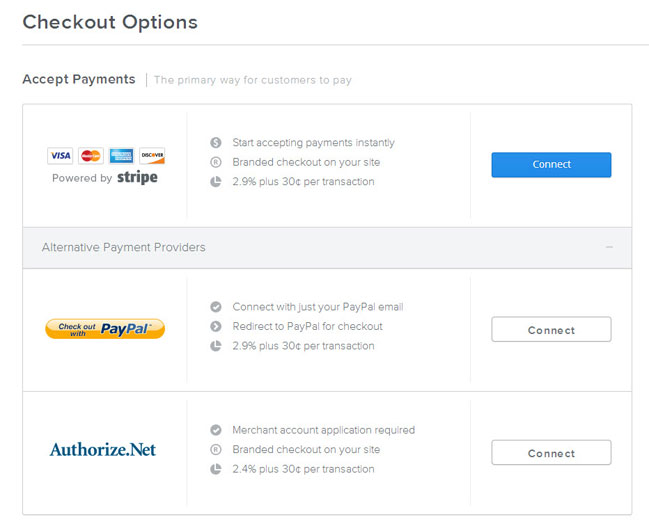 Weebly eCommerce - Payment Options