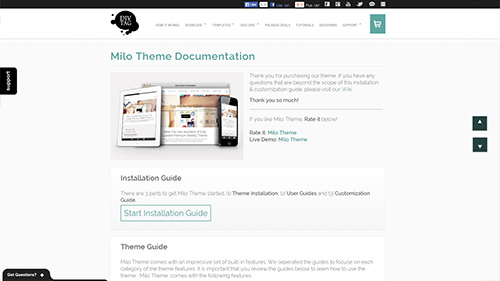  Milo Theme Documentation Live Walkthrough